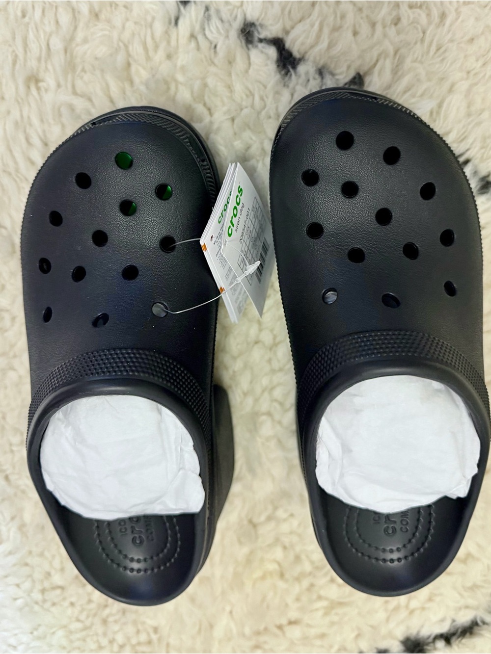 CROCS Black Siren Platform Clogs Discontinued - Picture 2 of 7
